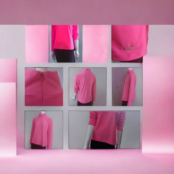 PINK TARTAN Mock Turtleneck - Picture 3 of 3